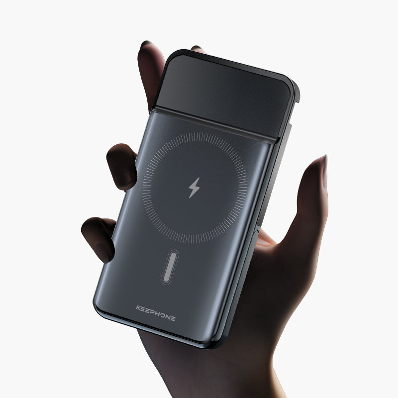 Mag Power Bank, 10000mAh PD 20W & 15W MagSafe Fast Charging | Built-in Stand & 3 Outputs